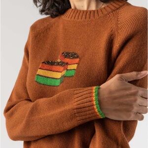 Rachel Antonoff Rainbow Cookie Crewneck Sweater size small NWT